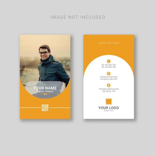 Vector modern vertical business card template design premium vector