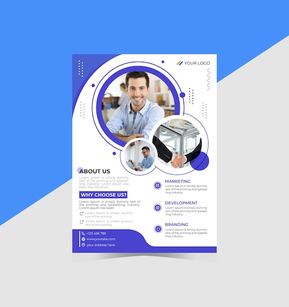 Modern Vertical business flyer template