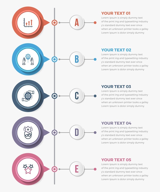 Modern Vertical Circle Infographics