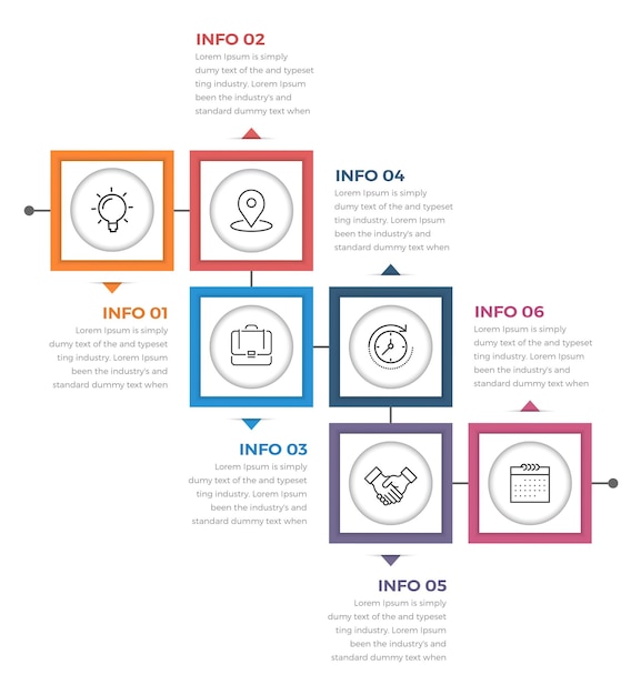 Infografica moderna quadrata verticale