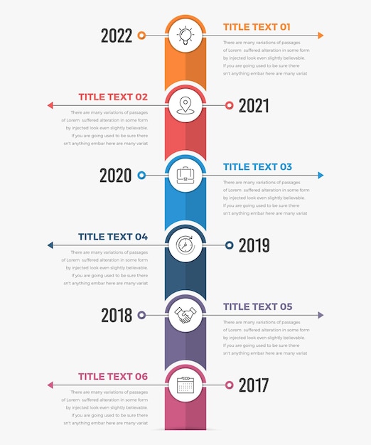 Modern Vertical Timeline Infographics