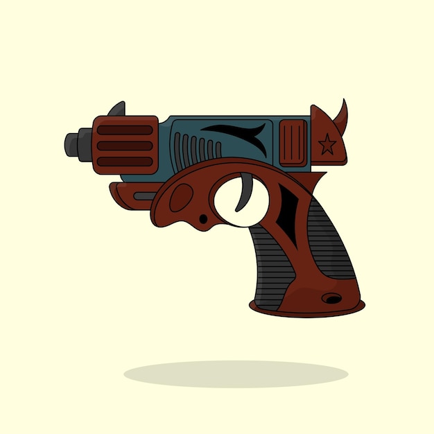 A modern and very beautiful gun illustration