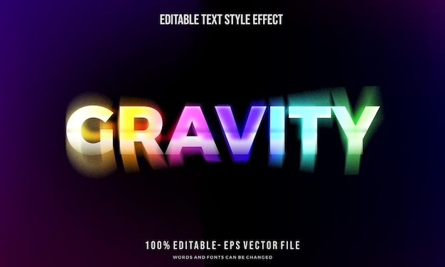 Vector modern vibes neon color bluring title text style effect editable vector fonts