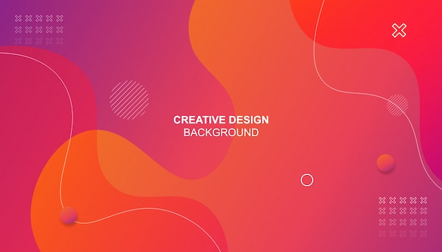 Modern vibrant fluid gradient background with curve shapes