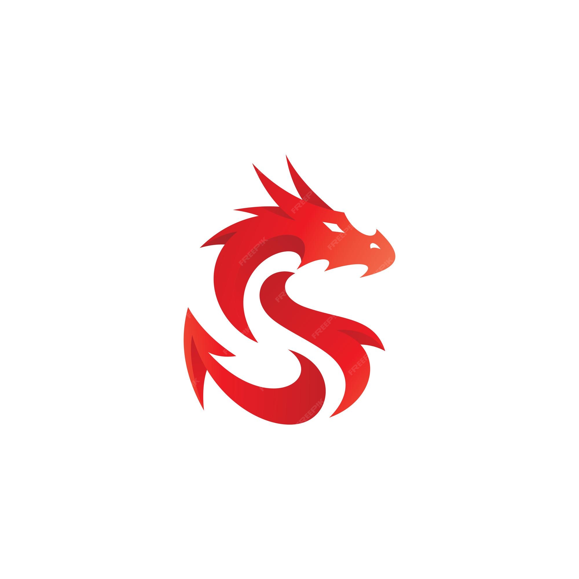 Premium Vector | Modern vibrant gradient color style dragon mascot ...