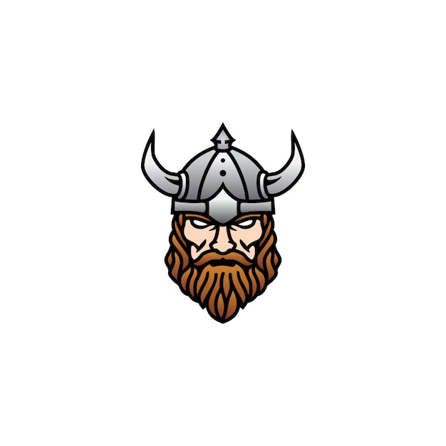 Modern Viking Head Face for Esports Logo 