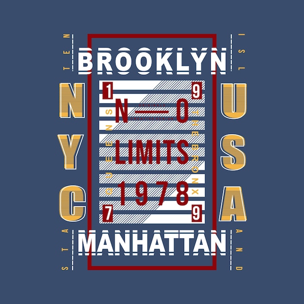 modern vintage de t-shirtontwerp van Brooklyn