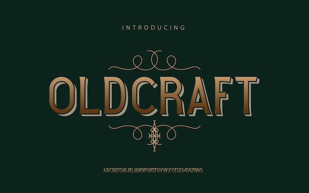 Modern and Vintage typography fonts logo font Premium Vector