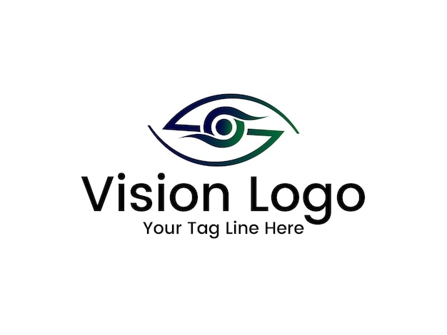 Modern Vision logo design template with creative and professional eye icon