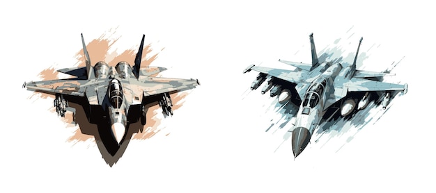 Modern war plane fighter Vector illustration