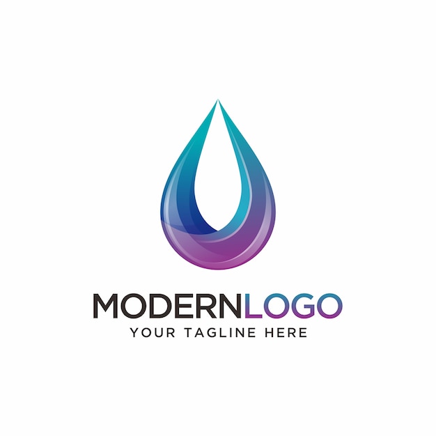 Modern water logo