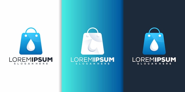 modern water store logo template