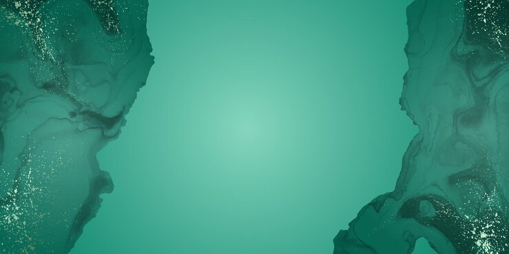 Вектор современный акварельный фон с абстрактными туркозно-зелеными волнами чернил и брызгами