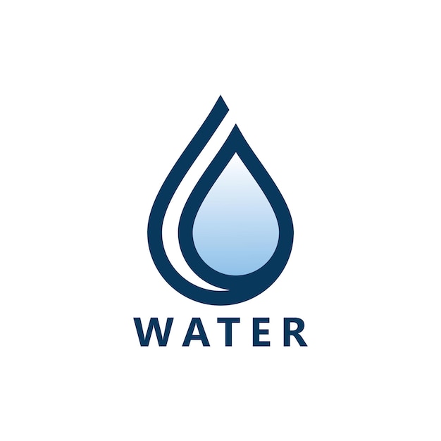 Modern waterlogo sjabloonontwerp