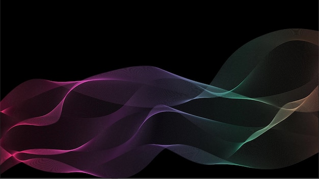 Modern Wave Background with line and neon color