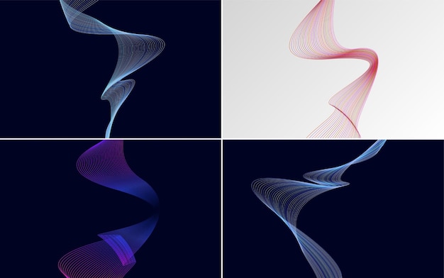 Modern wave curve abstract presentation background Pack