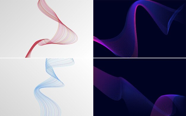 Modern wave curve abstract presentation background Pack