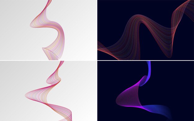 Vector modern wave curve abstract vector backgrounds for a contemporary and stylish design