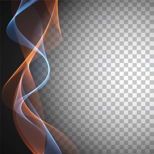 Vector modern wave  transparent background