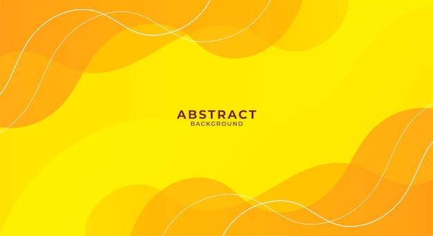 Modern wave yellow banner background