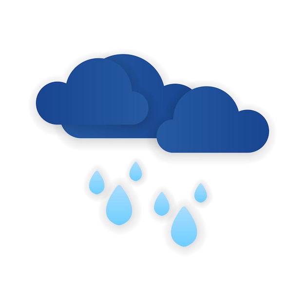 Modern weather icons Flat vector symbols on white background