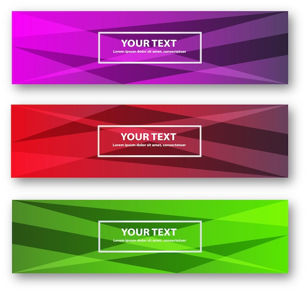 Vector modern web banner design