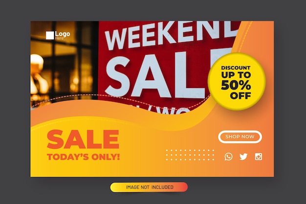 Modern web banner template