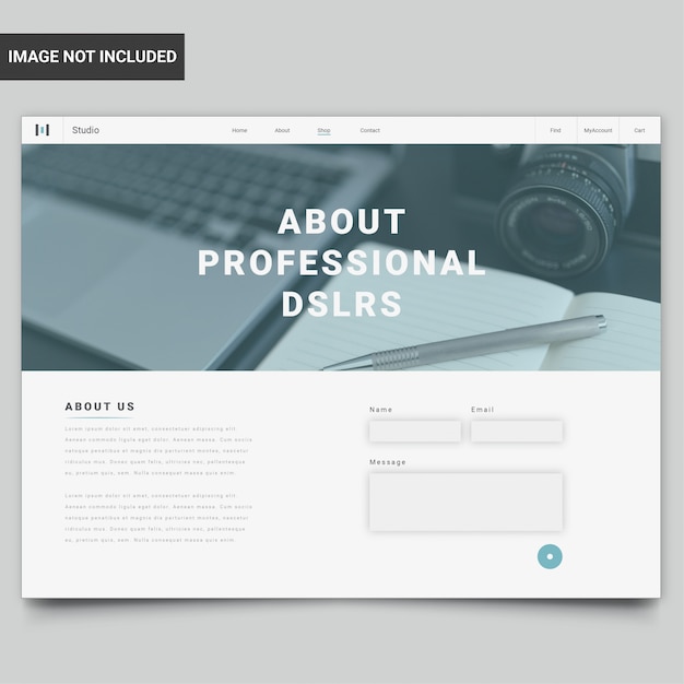 Vector modern website about page template