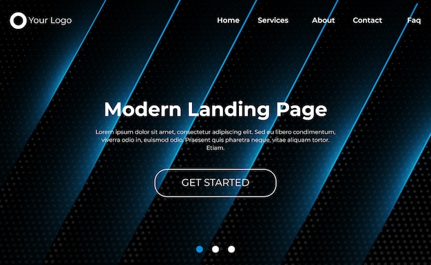 modern website landing page 