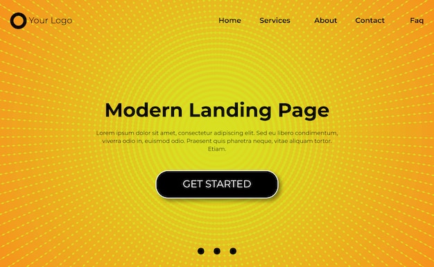 Vector modern website landing page