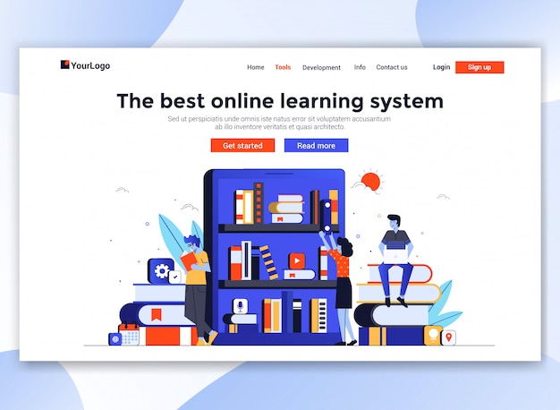モダンなウェブサイトテンプレート-オンライン教育