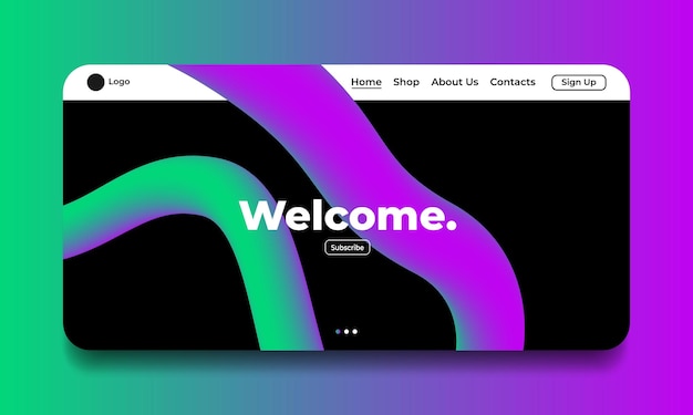 Modern website template for websites landing page or apps