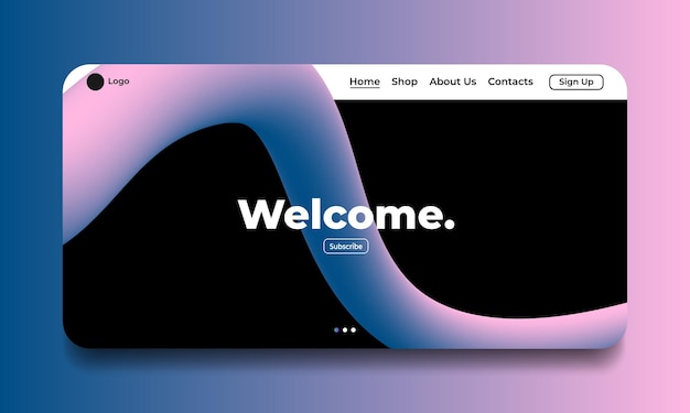 Modern website template for websites landing page or apps