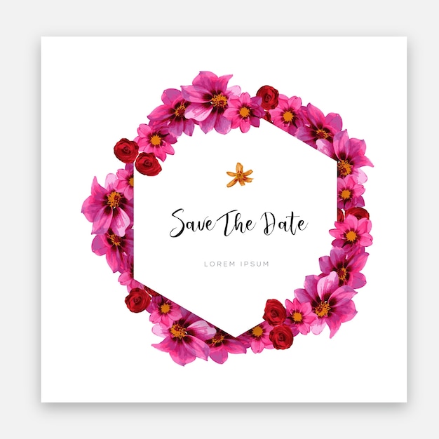 Vector modern wedding card template design