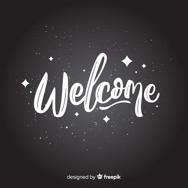 Modern welcome lettering concept