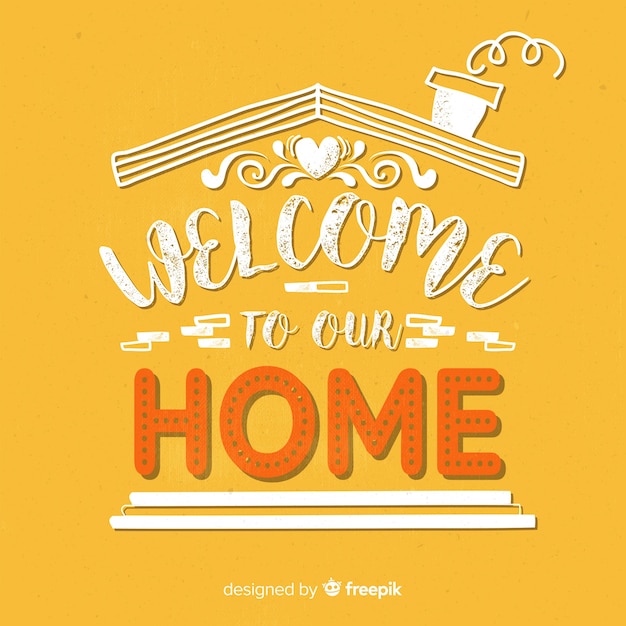 Modern welcome lettering design