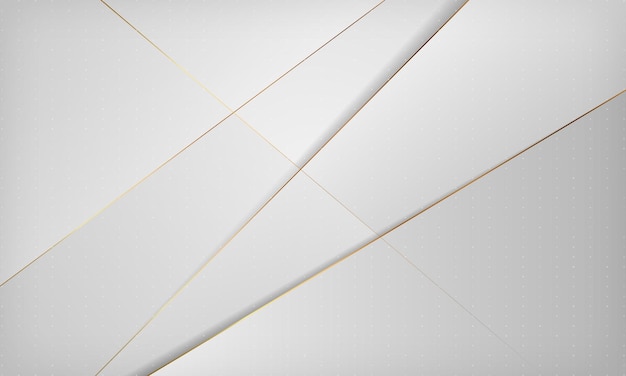 Vettore sfondo astratto bianco moderno elegante concept design con decorazione linea dorata