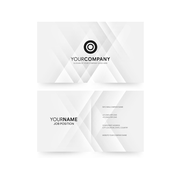 Vector modern white business card design