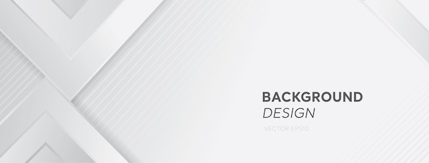 Modern white gray abstract web banner background creative design