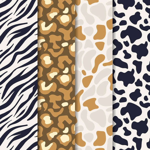 Modern wildlife fur pattern template