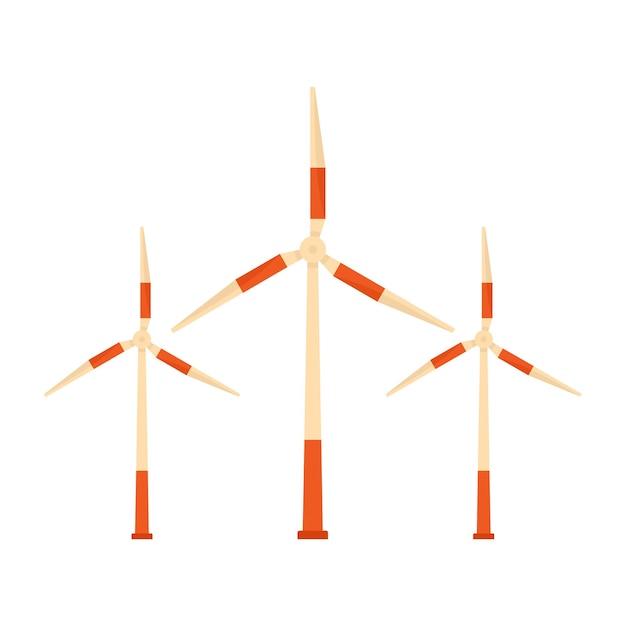 Modern windturbinepictogram Vlakke afbeelding van modern windturbine vectorpictogram voor webontwerp