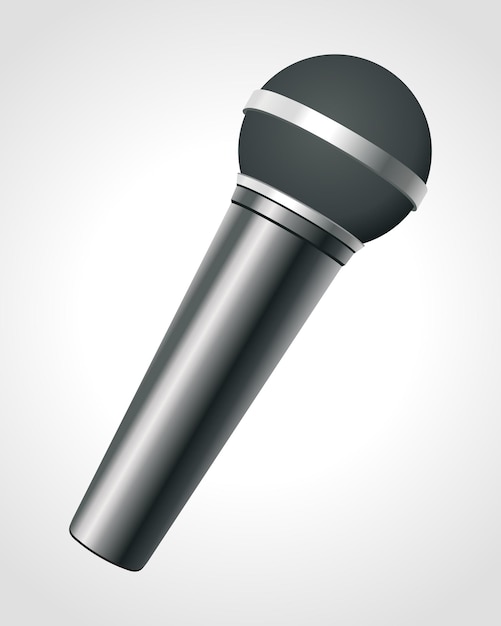 Vector modern wireless microphone for performance