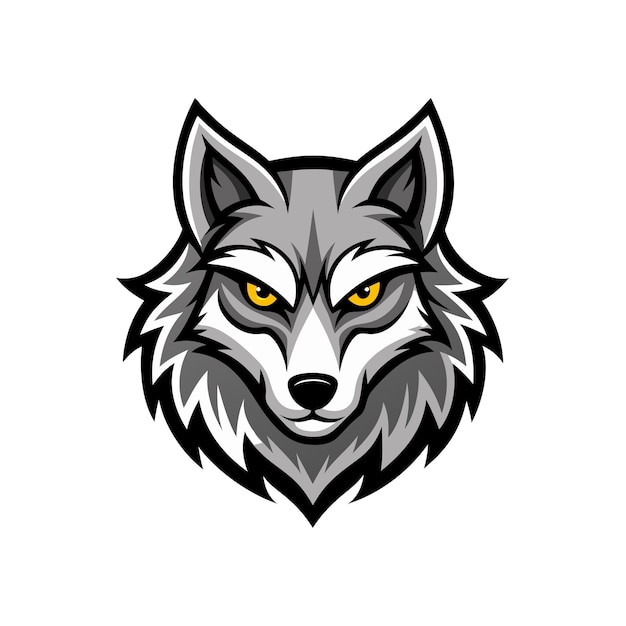 modern wolves head vector artwork