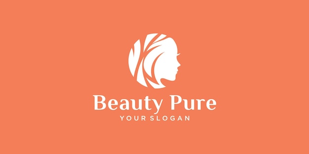 Modern woman beauty logo