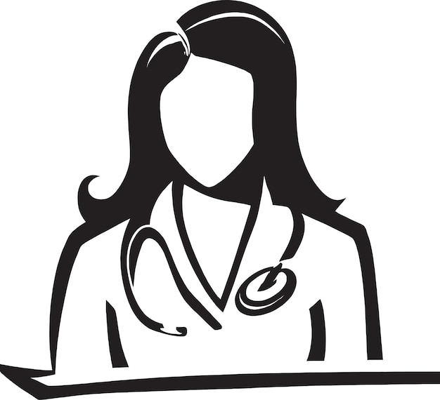 Modern Woman Doctor-logo voor een Health Tech-bedrijf