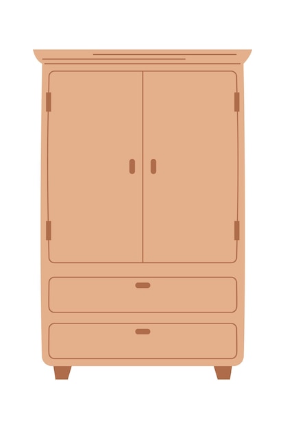 Modern wooden wardrobe furniture flat icon