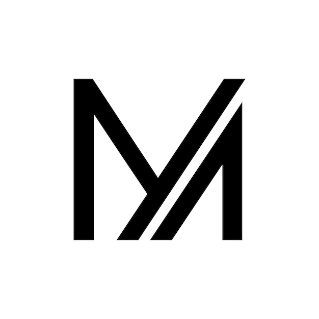 Modern ym logo design