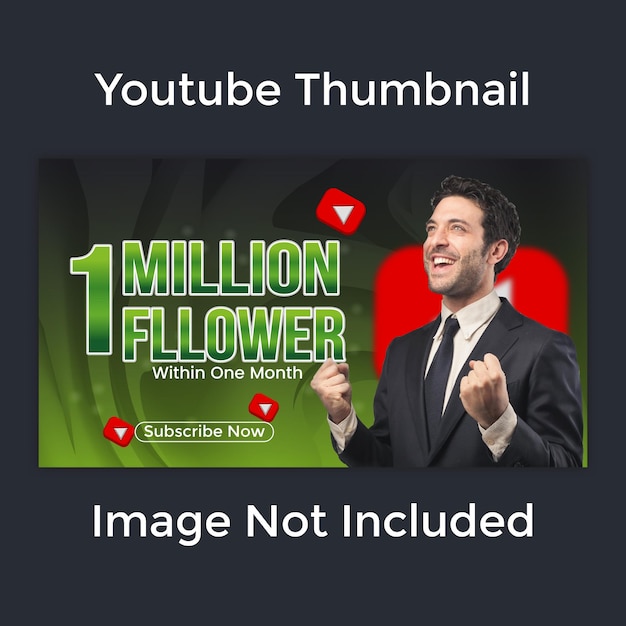 modern youtube thumbnail design template vector file
