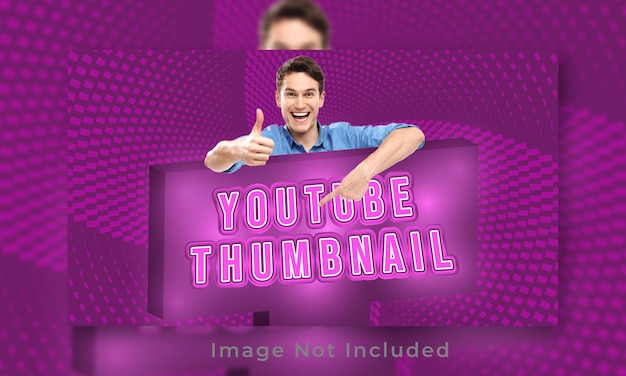 Vector modern youtube thumbnail design