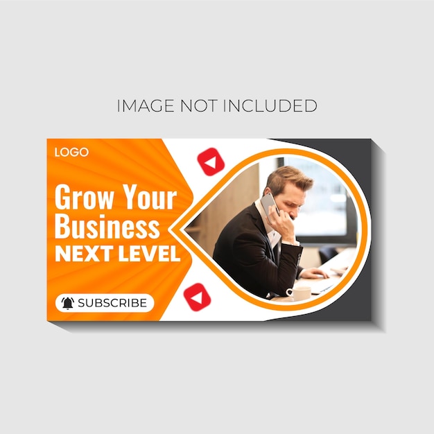 Vector modern youtube thumbnail template and web banner design